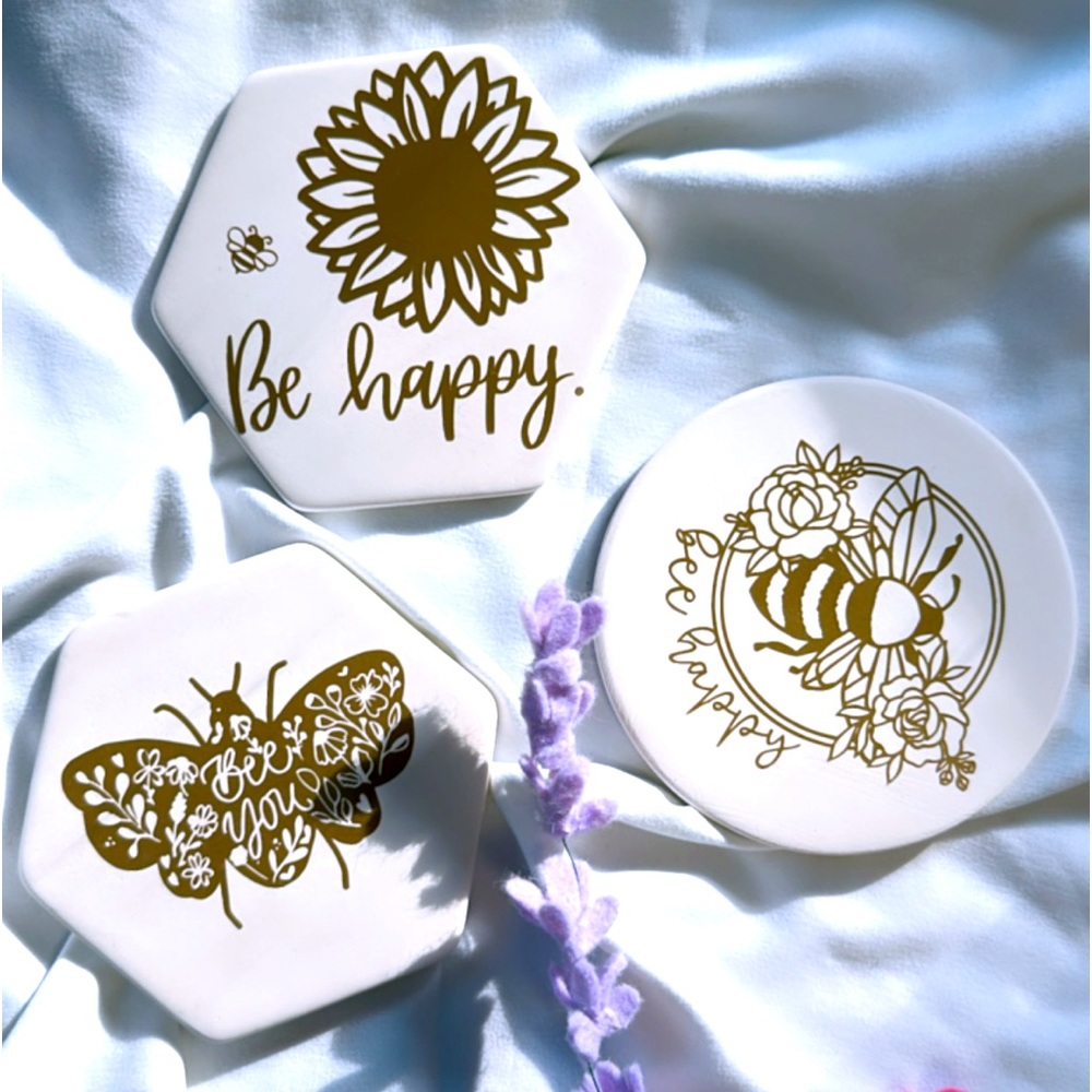 Bee Happy Coaster Set